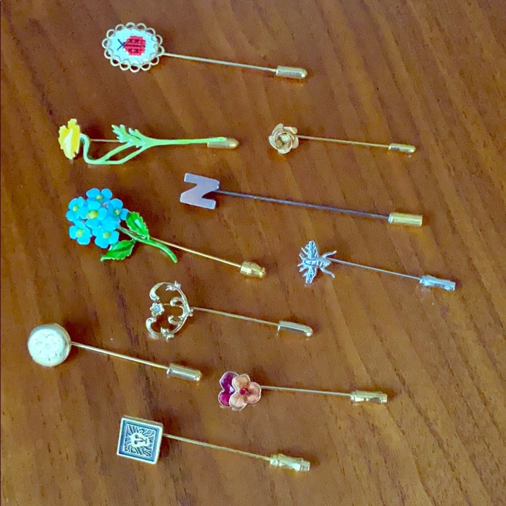 Collection of 1980s stick pins